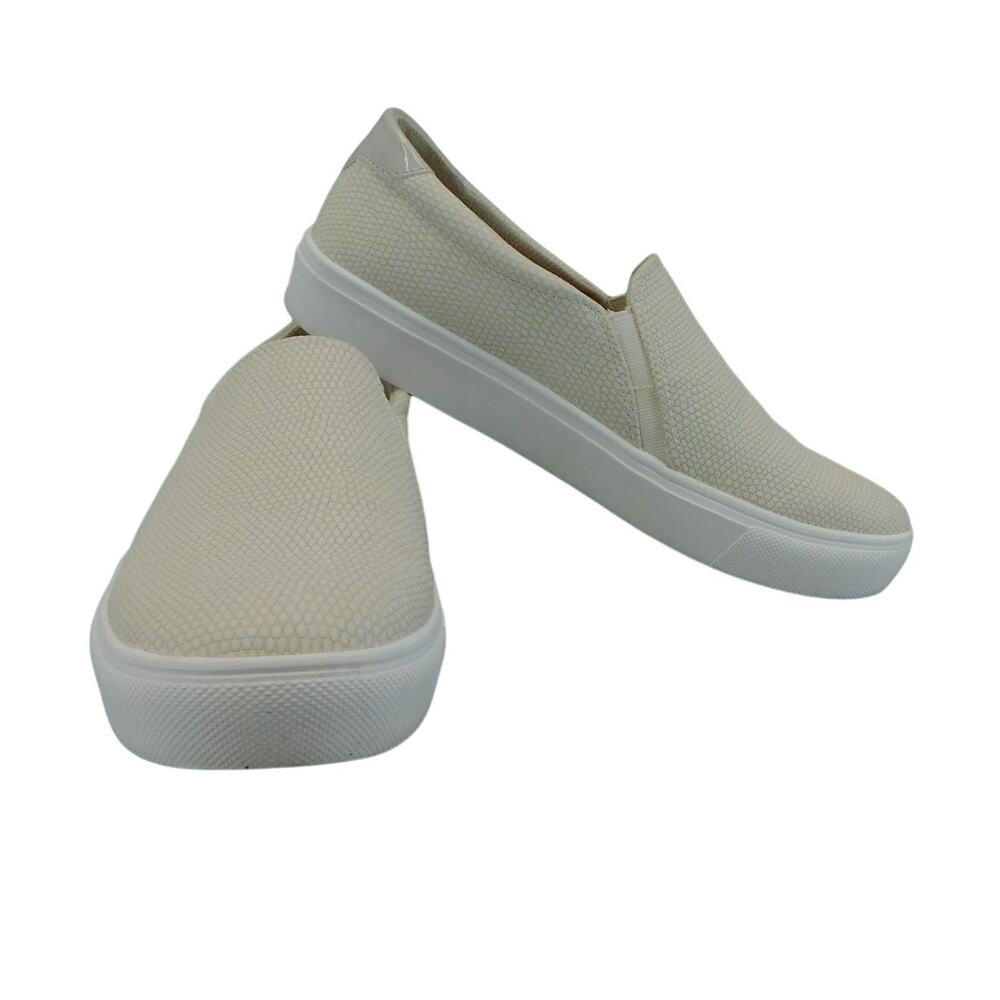 New Dr. Scholl's Women's White Nova Snake Print Slip-On Sneakers Size 9M Shoe